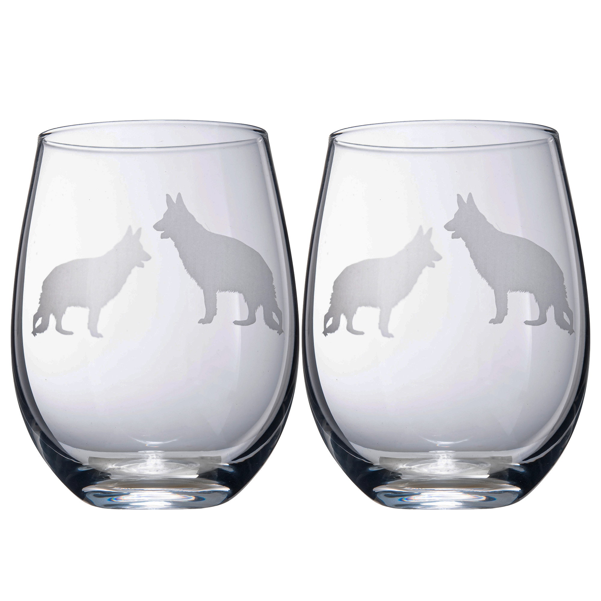 German Shepherd 16 Oz Ice Coffee Glasses Can Shaped Glass Cups