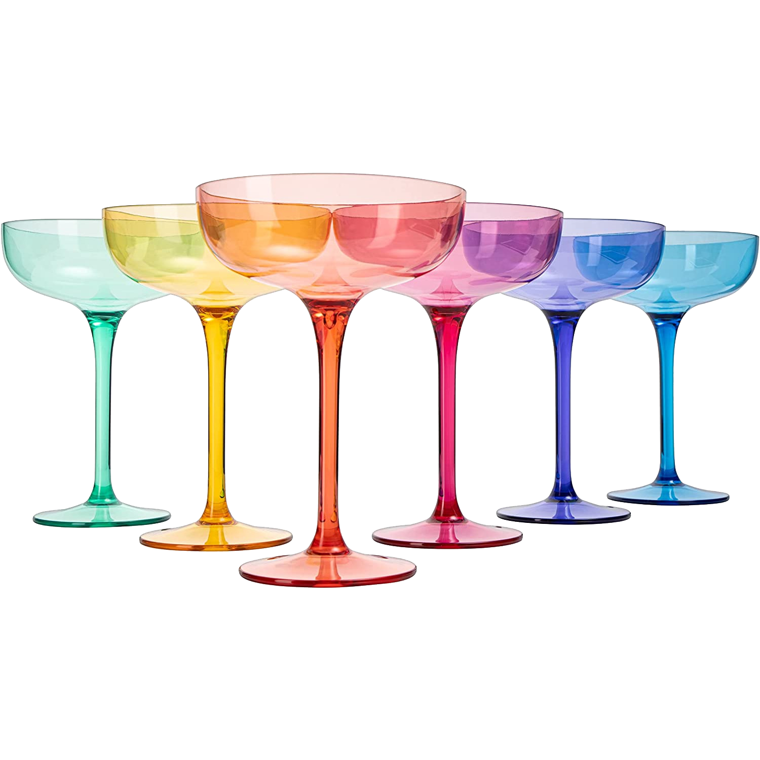 Large 14 oz Stemless Margarita Glasses + Colored