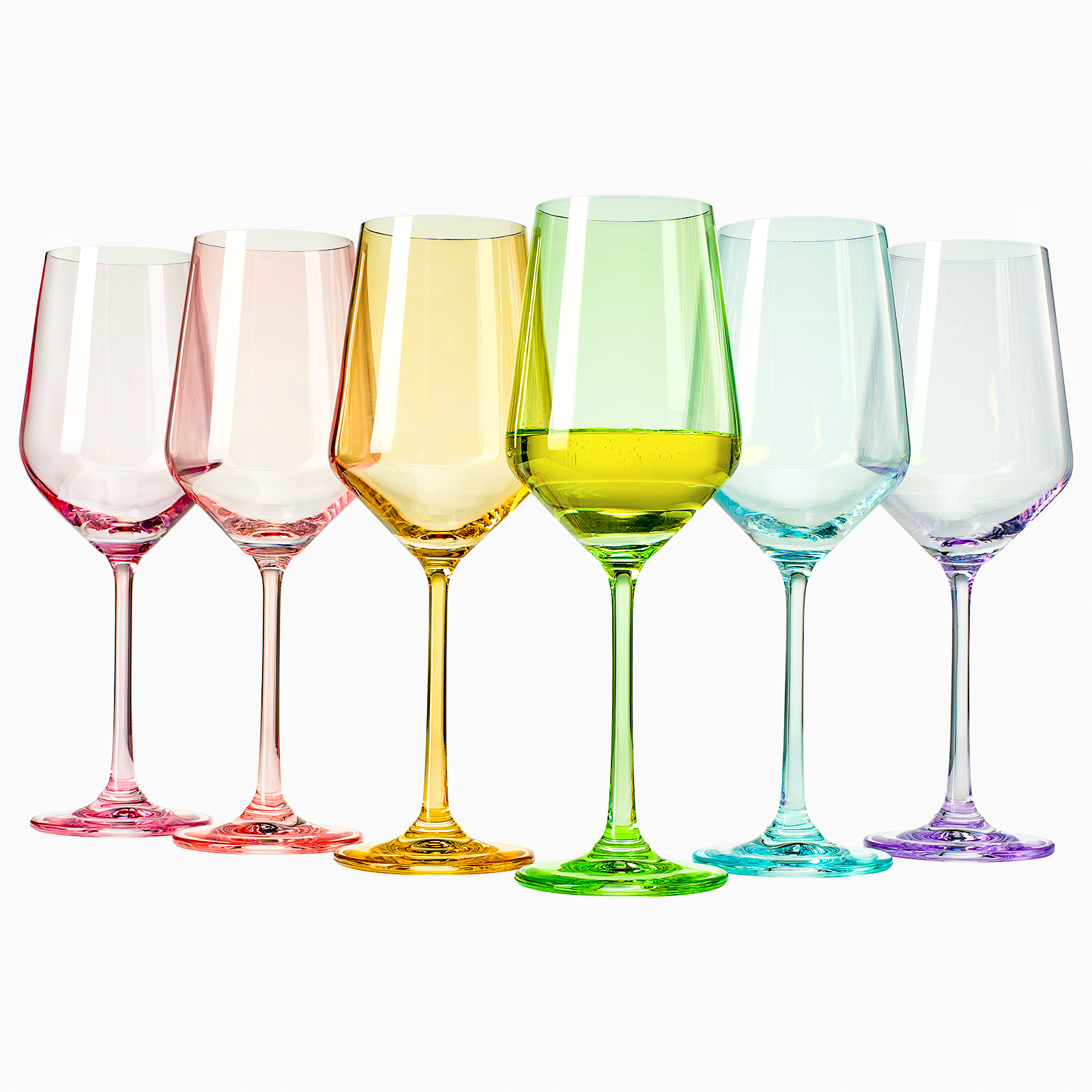 TableTop King Colored Wine Glasses Set of 6 - Colorful Stem Wine Glasses 10  Oz - Red Nuance Accent C…See more TableTop King Colored Wine Glasses Set