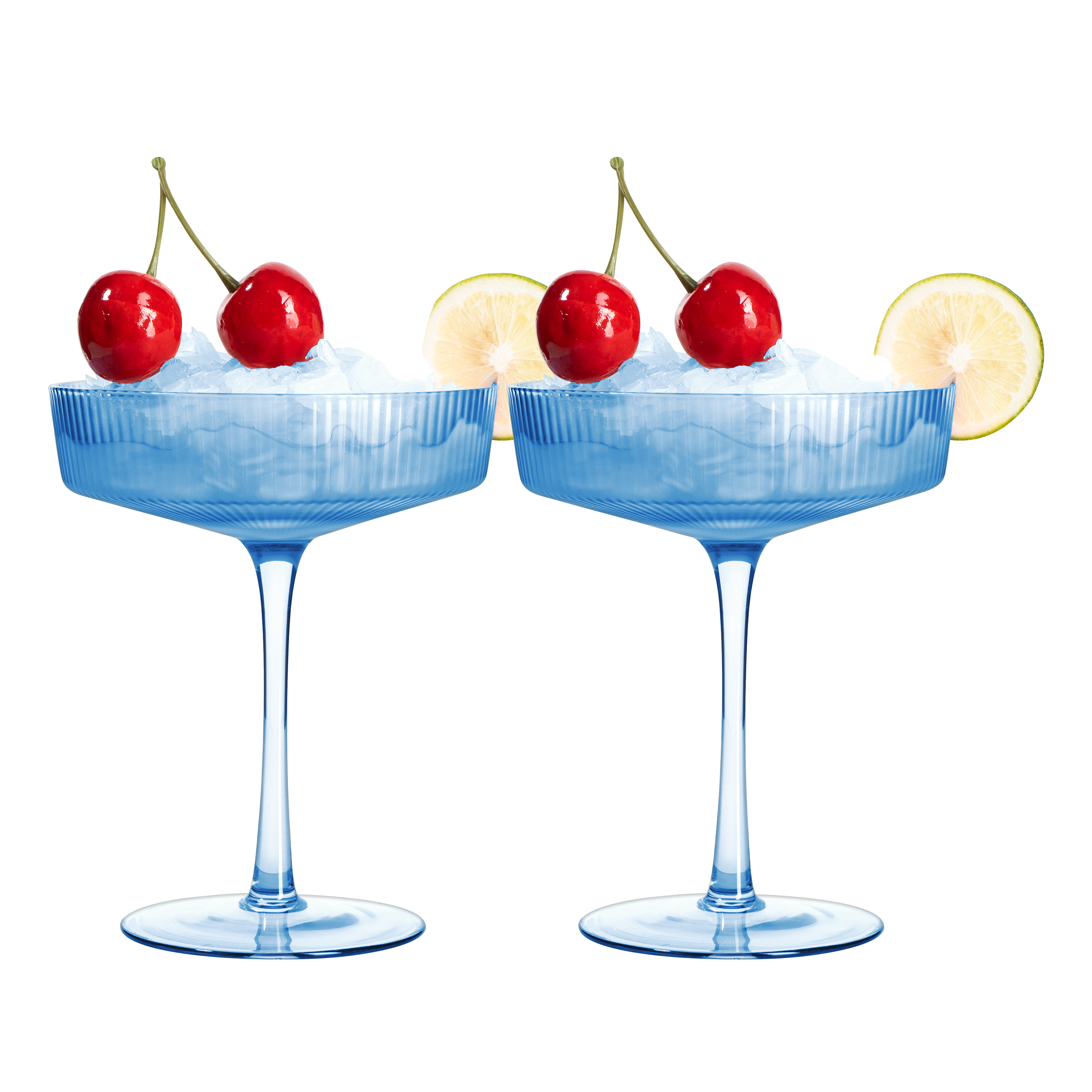 Set Of 2 Whimsical Martini Glasses