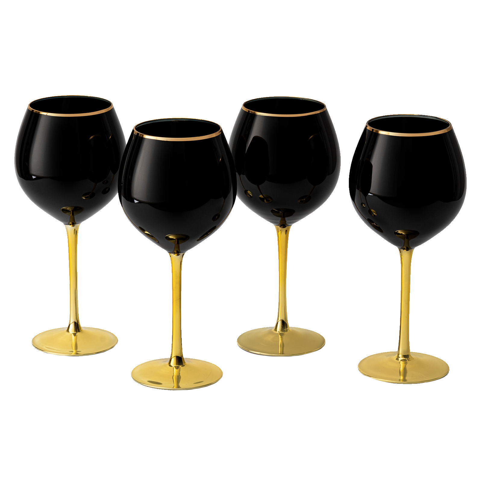 Vintage Rhinestone Gold Wine Glasses, Set of 8, Unique Wine