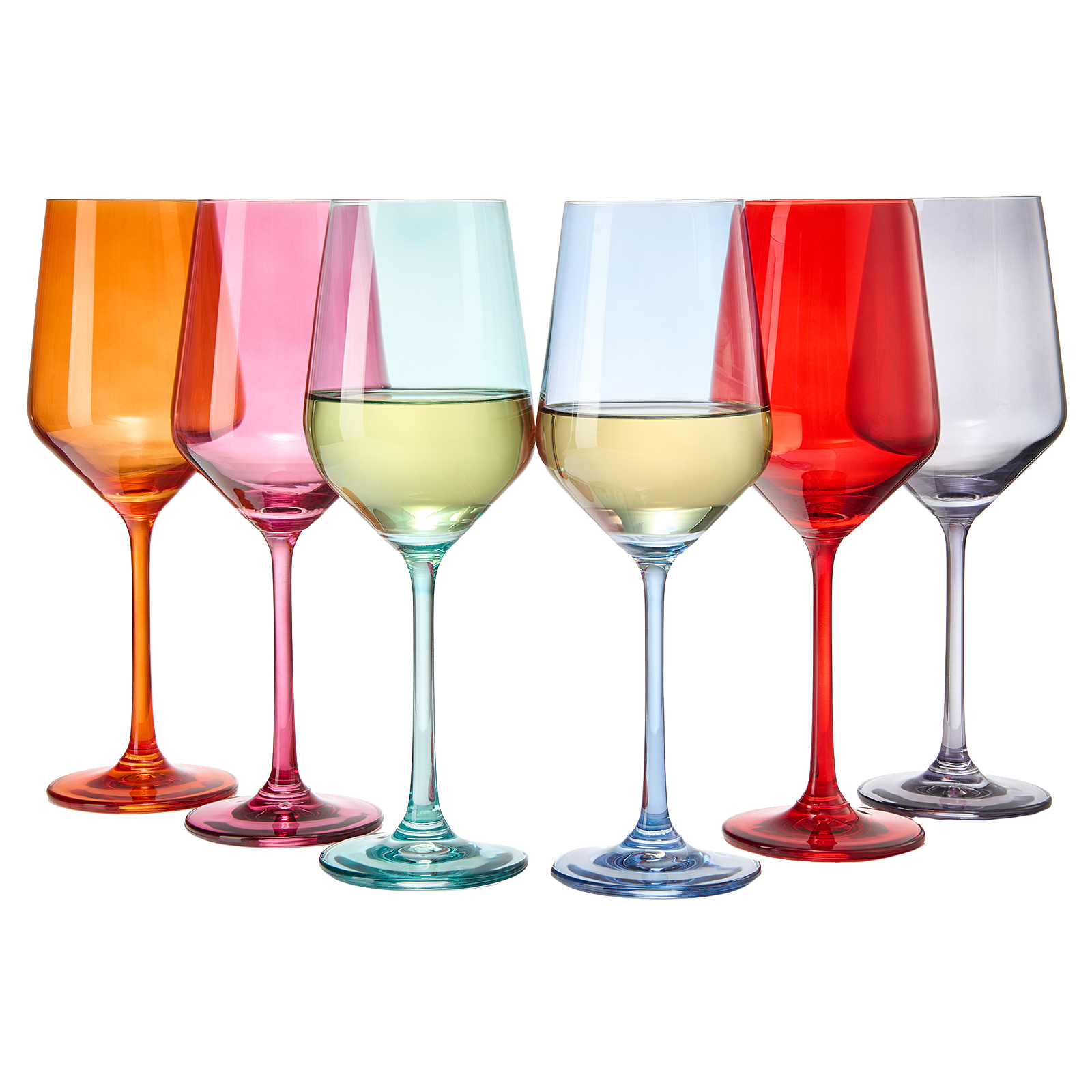 Make Your Own Set Wine Glass SINGLE, Muted Grey Colored Large  12 oz Glass, Unique Italian Style Tall for White & Red Wine, Gifts for  Mothers Day Gift, Set of