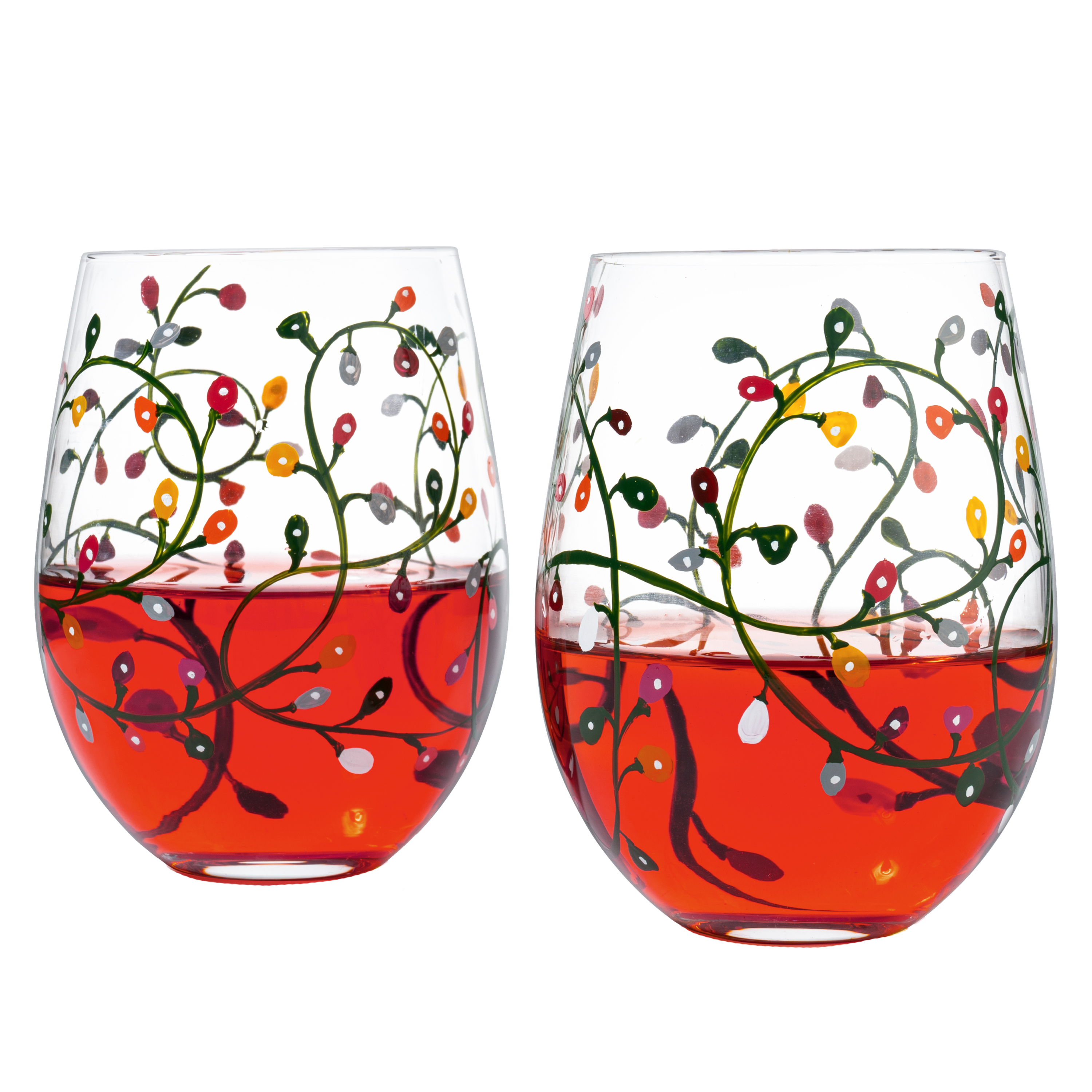 Christmas Wine Glasses Colored Glass Wine Cup Gift Box Christmas Tree  Decorated Glass Cup Goblet Christmas