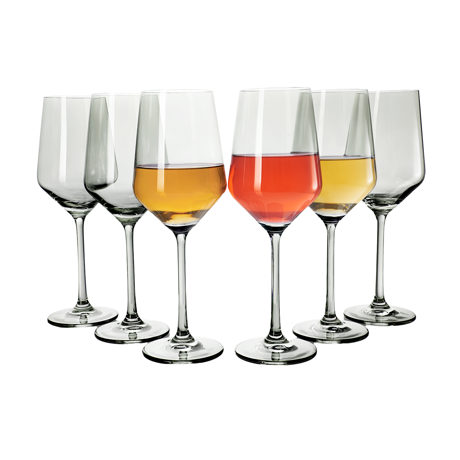 Colored Wine Glass Set, 12oz Glasses Set of 6 Baby Shower Gender Reveal Boy  or Girl Decor Baby Announcement Unique Italian Style Tall Stemmed for
