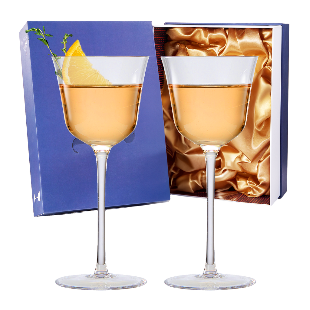 The Original Nick and Nora Crystal Martini Glasses (Gift Box Set