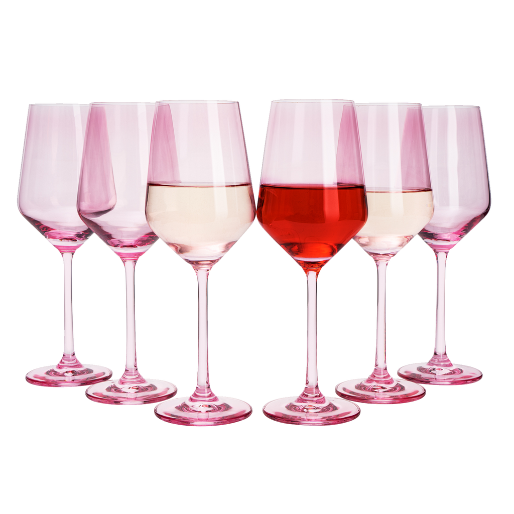 Colored Stemless Wine Glasses 12 oz (Set of 6) - by The Wine