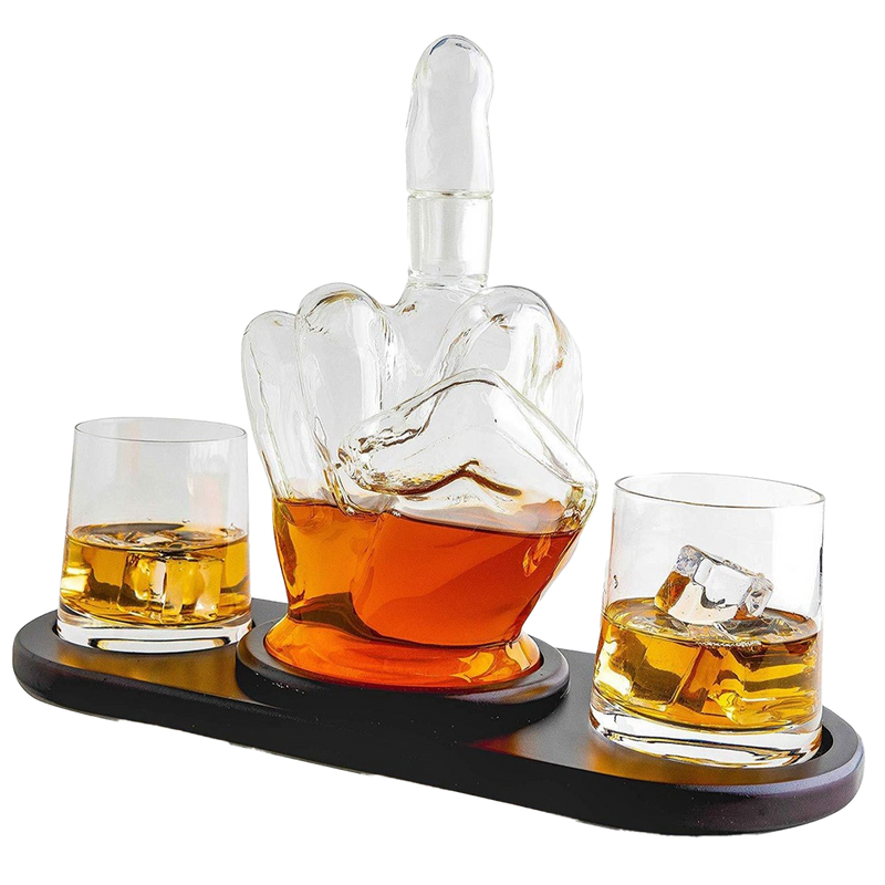 Penis Whiskey Decanter Bottle With Two Whiskey Glasses - Unique & Funny  Glass Container for Scotch, Tequila, Brandy, Rum, Bourbon & Other Drinks 