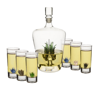 Bourbon Barrel Whiskey Decanter With Ship - 1000ml Liquor Dispenser -  Sailing/Boating Gifts for Men and Women, Nautical Decor Retirement Gift  (Tomoka Gold)