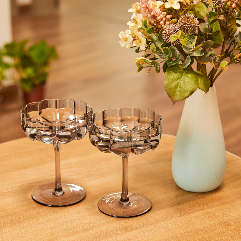 The Wine Savant Champagne Flutes Glasses Set of 4 - Luster Iridescent –  Alrossa