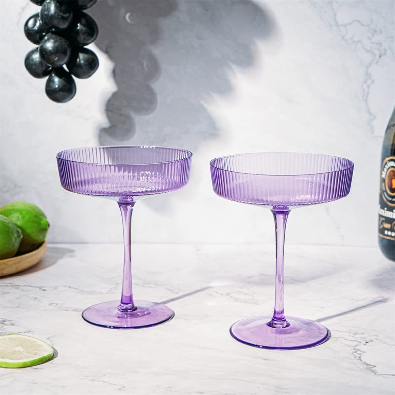 Daphne Ribbed Martini Glass