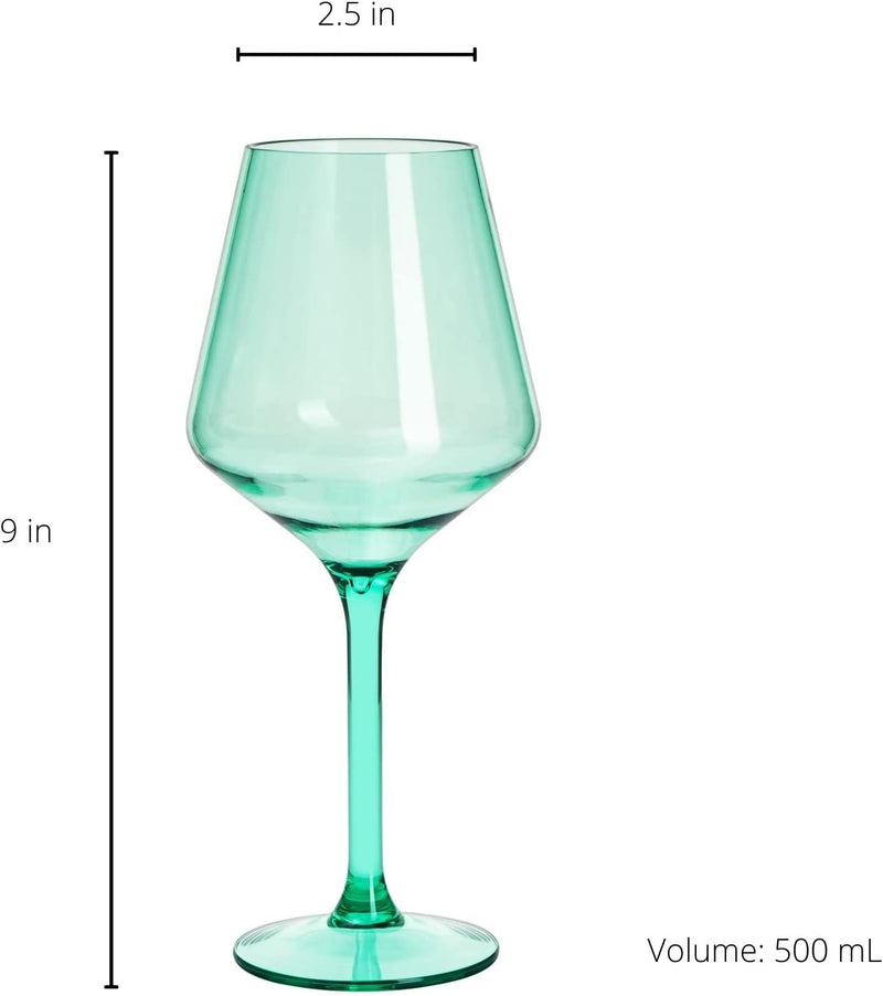 Silver Sparkle Acrylic Wine Glass in Unbreakable BPA-Free Tritan™
