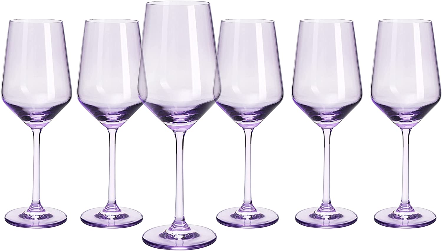 The Wine Savant Unbreakable Colored Stemmed Wine Glasses: multi 6Count