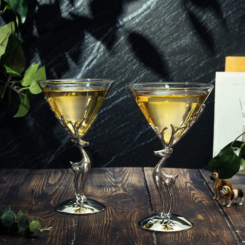 Gold Stag Vintage Martini Glasses for Her Martini Gift for Her