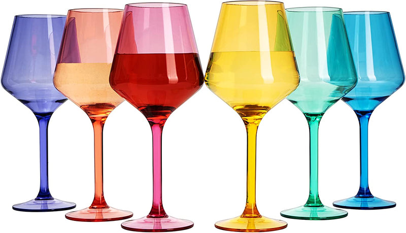 Stemless Wine Glasses Clear Drinkware Glasses Set of 4 Summer Drinks Glass Wine Glass Set Ideal Gift Shatterproof Glassware Party Glasses Set