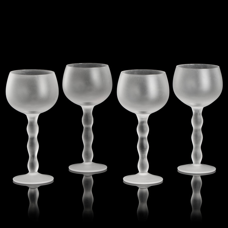 The Wine Savant - Art Deco Colored Stemmed Crystal Wine Glasses