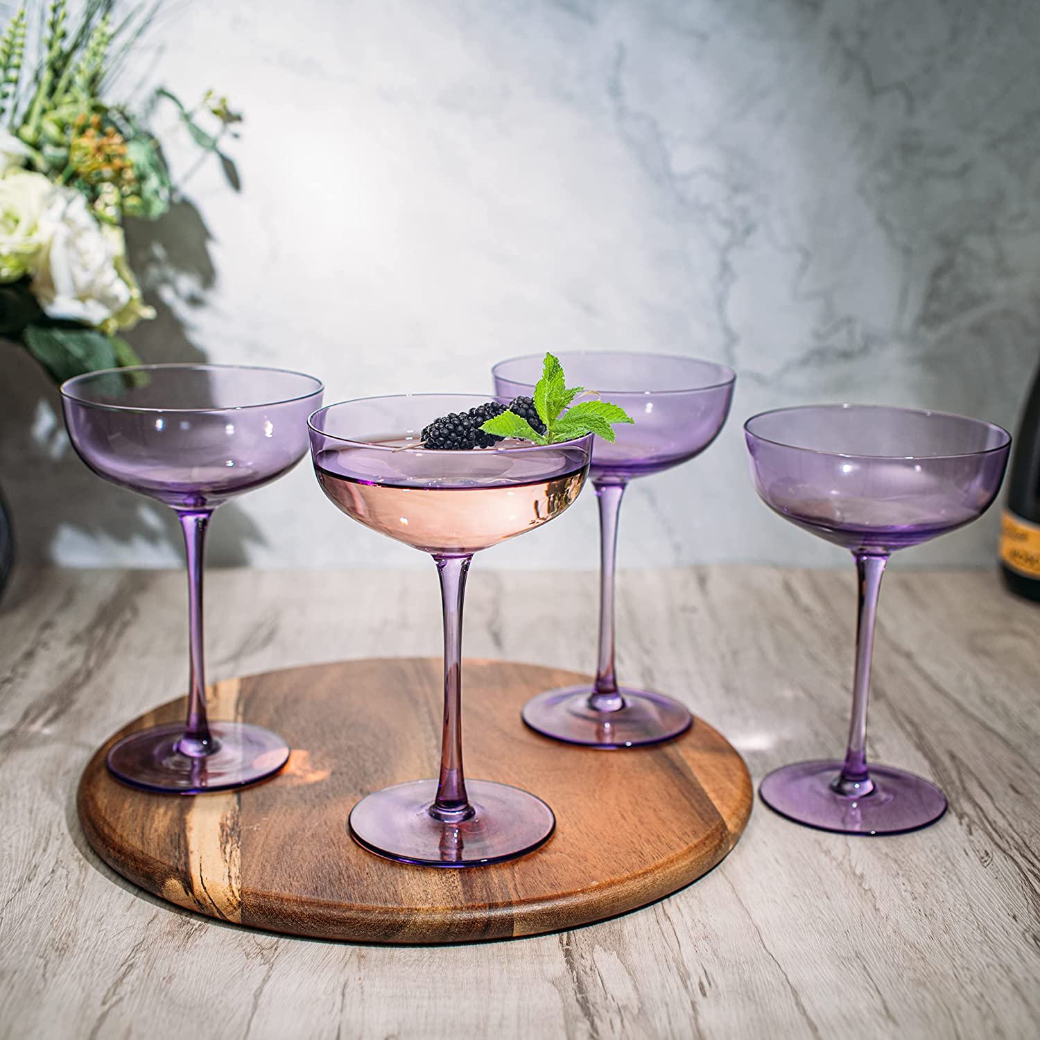 Crystal Goblet Cup Purple Light Luxury Cocktail Glass Handmade Champagne  Wine Glasses Retro Ice Cream Dessert Cup Wine Glasses - AliExpress