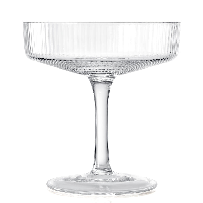 Rippled Cocktail Glasses, Ribbed Cocktail Glasses, Barware Glass Set, –  Casa Amore