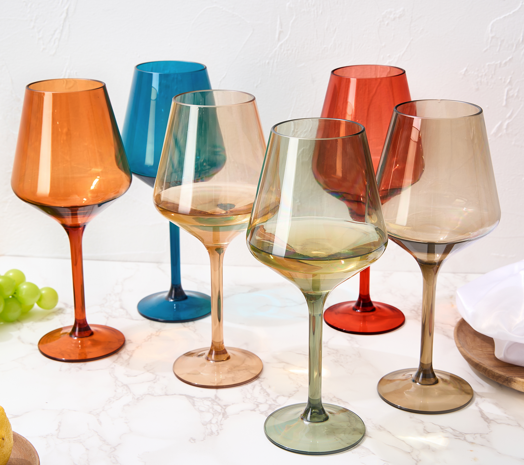 Shatterproof Tritan Outdoor Multi-Colored Wine Glasses — Athens Cooks